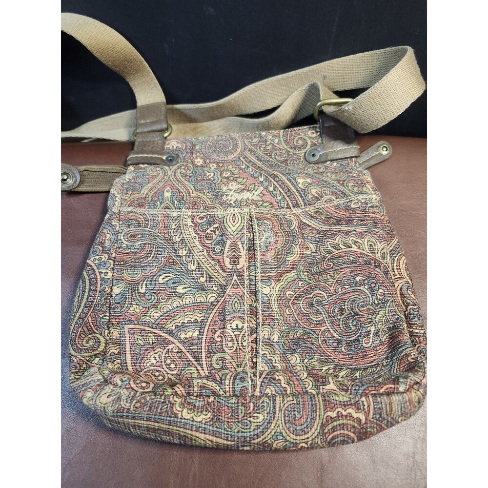 vintage Fossil paisley tapestry fabric crossbody shoulder bag - Picture 3 of 8